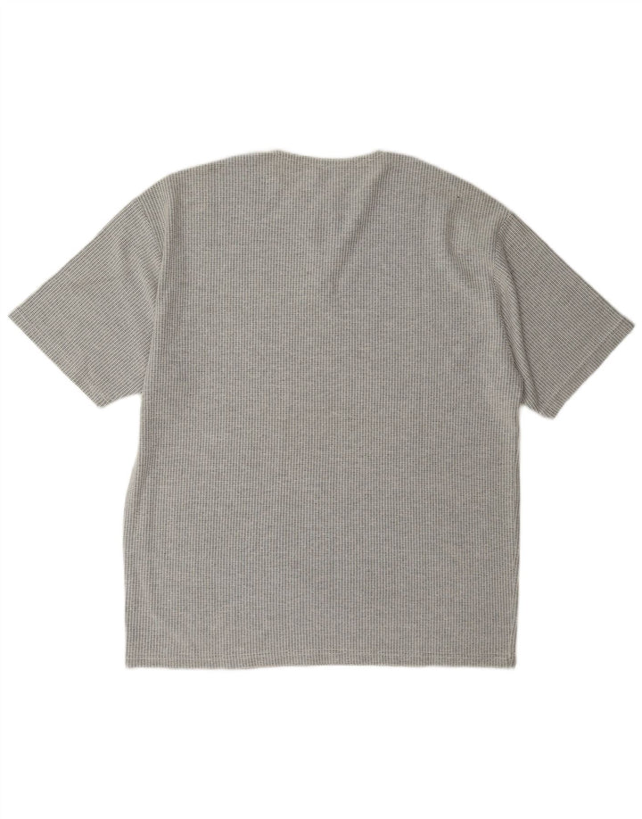 Vintage camiseta para hombre Top grande gris