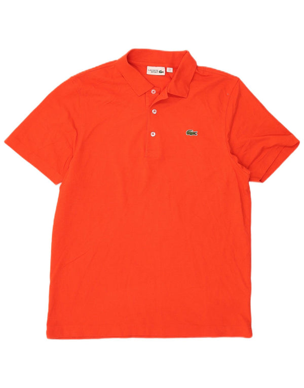 Polo Lacoste para hombre talla 5 grande algodón naranja