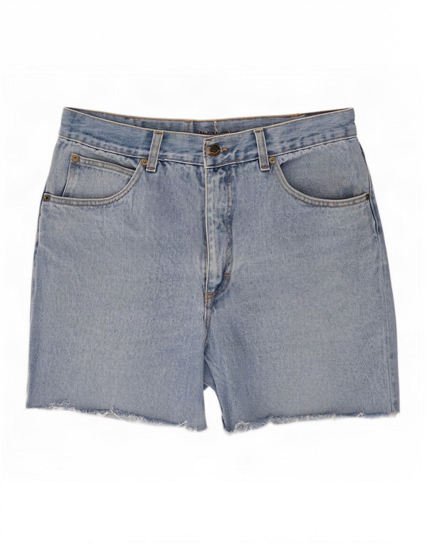 Passport Pantalones cortos de mezclilla de cintura alta para mujer IT 52 2XL W34 Algodón azul