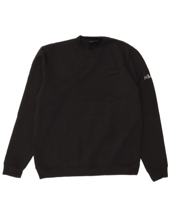 Marks & Spencer Hombre Sudadera Jumper Medium Negro Poliéster