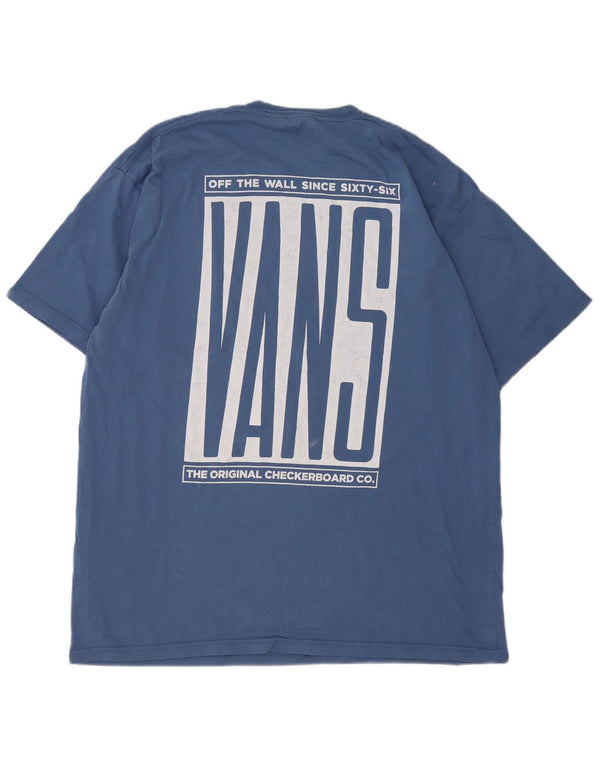 Vans Mens Classic Fit Graphic T-Shirt Top XL Blue Cotton