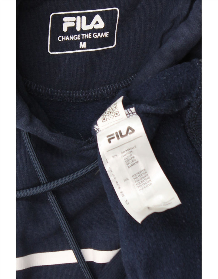 Fila Hombre Graphic Hoodie Jumper Medium Azul Marino Algodón