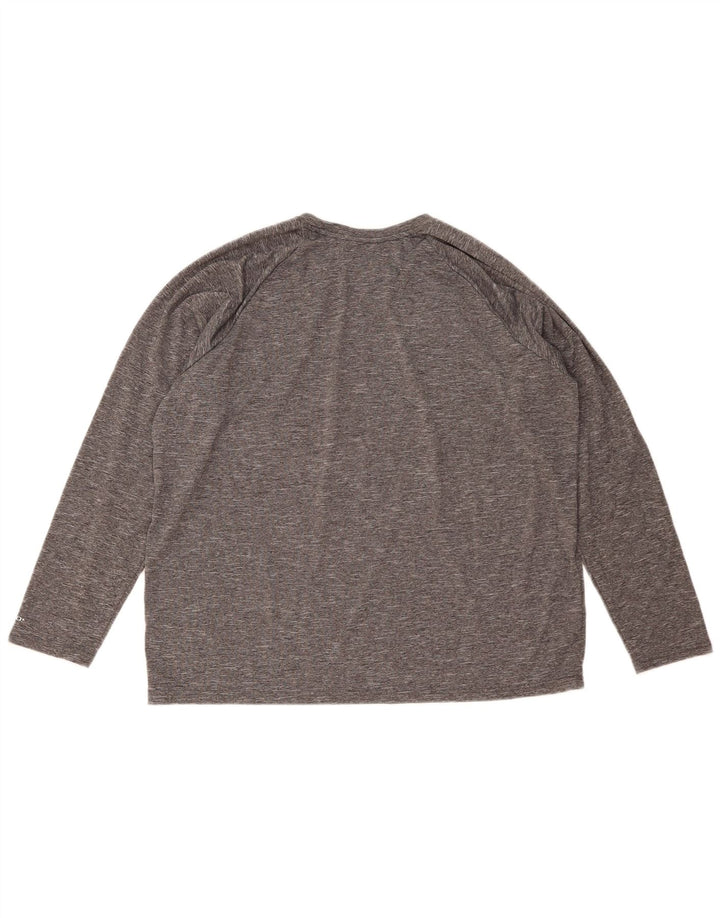 Nike Hombre Dri Fit Top Manga Larga XL Gris Moteado