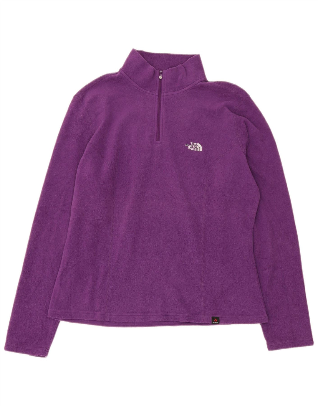 THE NORTH FACE Jersey polar con cuello y cremallera para mujer UK 46 Poliéster morado grande