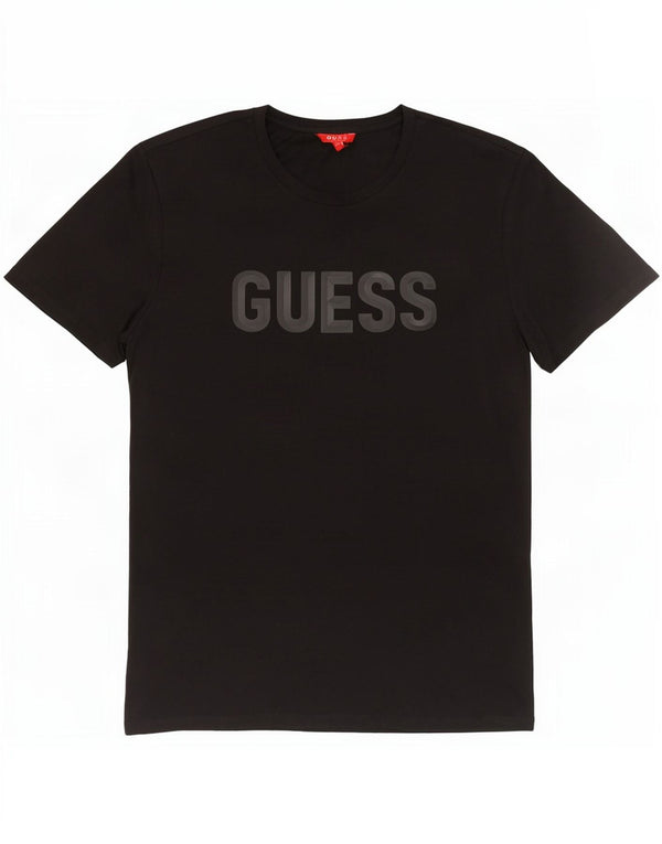 Guess Camiseta gráfica para hombre Top grande de algodón negro