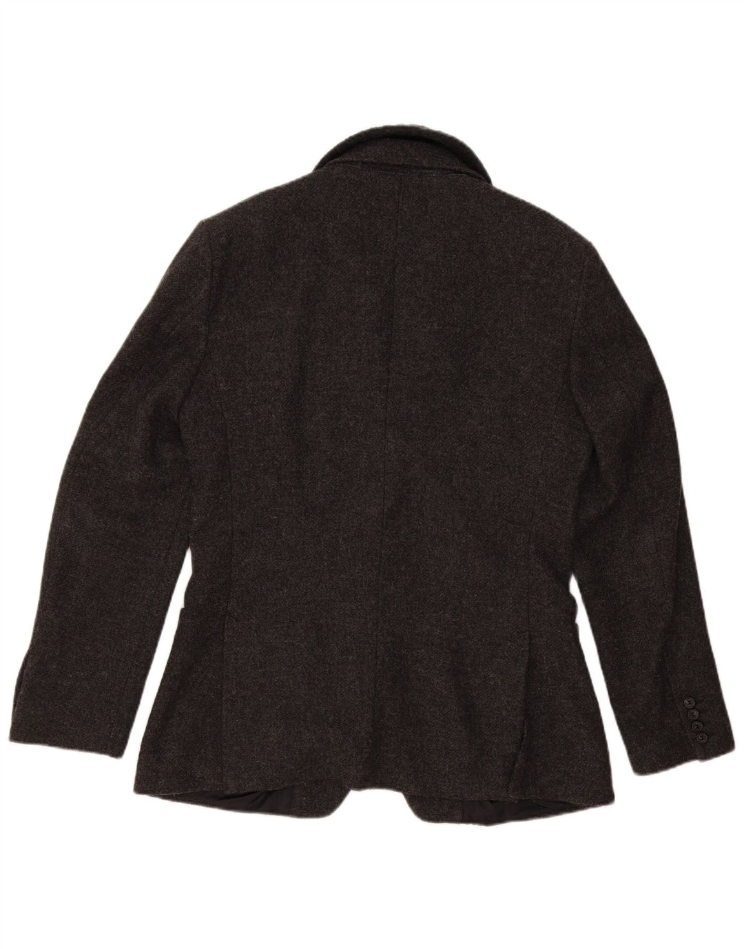Benetton Chaqueta Americana De 2 Botones IT 50 Large De Lana Gris Moteada