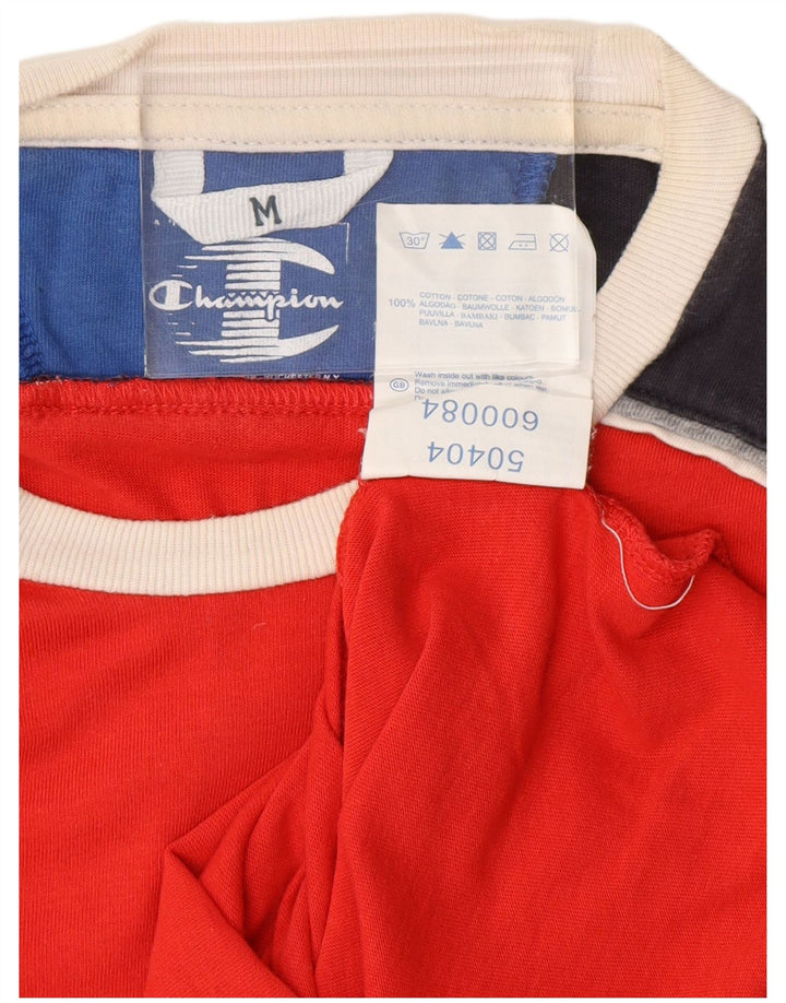 CHAMPION Camiseta sin mangas estampada de algodón rojo medio con bloques de color para hombre