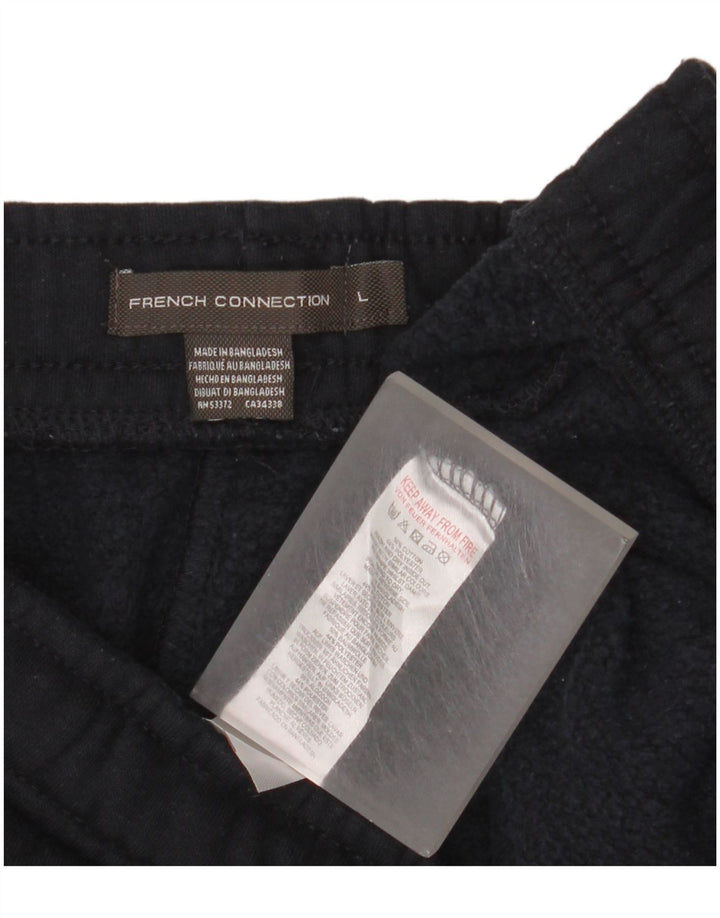 French Connection Pantalones cortos deportivos para hombre de algodón azul marino grande