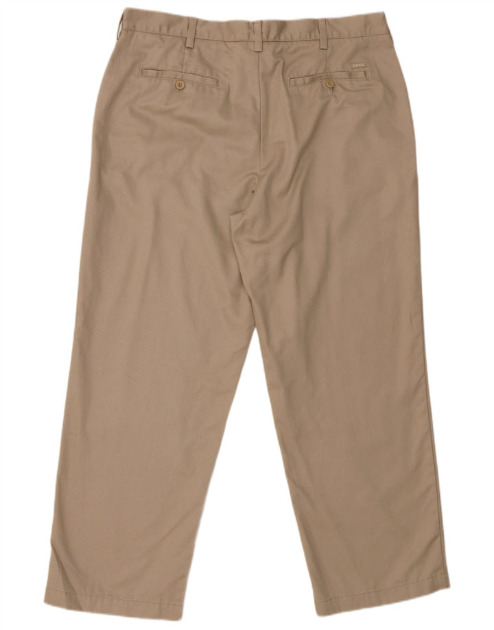 IZOD Pantalón chino recto de corte clásico para hombre W36 L29 Algodón beige