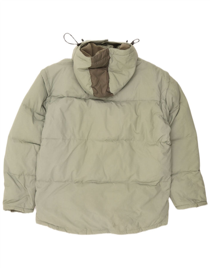 Fila Chaqueta acolchada con capucha para hombre UK 44 2XL Verde Colorblock