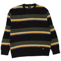 Vans Jersey con cuello redondo para hombre, talla grande, algodón a rayas multicolor