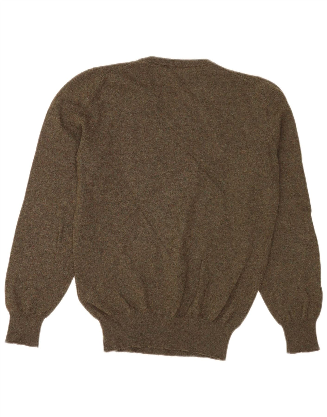 Fred Perry Jersey De Cuello Redondo Para Hombre Pequeño De Lana Caqui