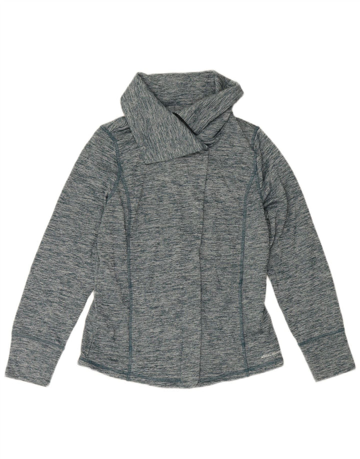 Eddie Bauer Chaqueta superior de chándal para mujer UK 46 Poliéster moteado azul grande