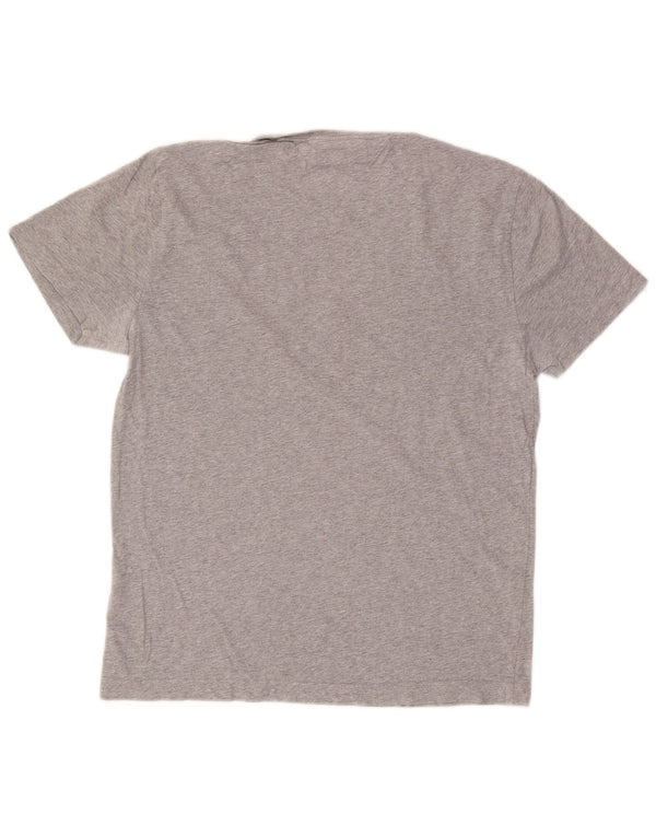Tommy Hilfiger Camiseta gráfica para hombre Top grande de algodón moteado gris