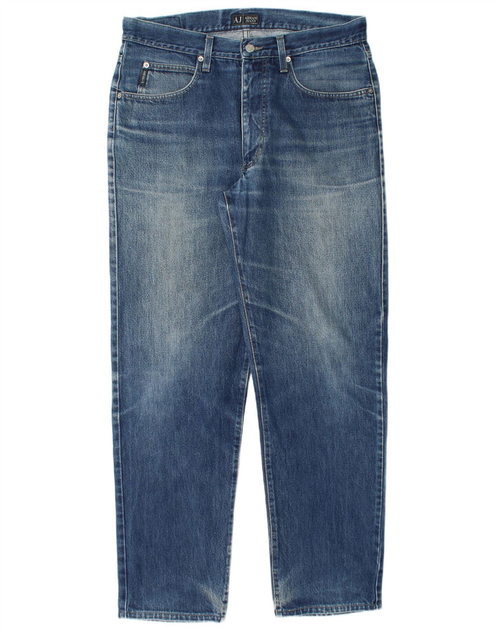 ARMANI JEANS Vaqueros cónicos para hombre W36 L32 Algodón azul