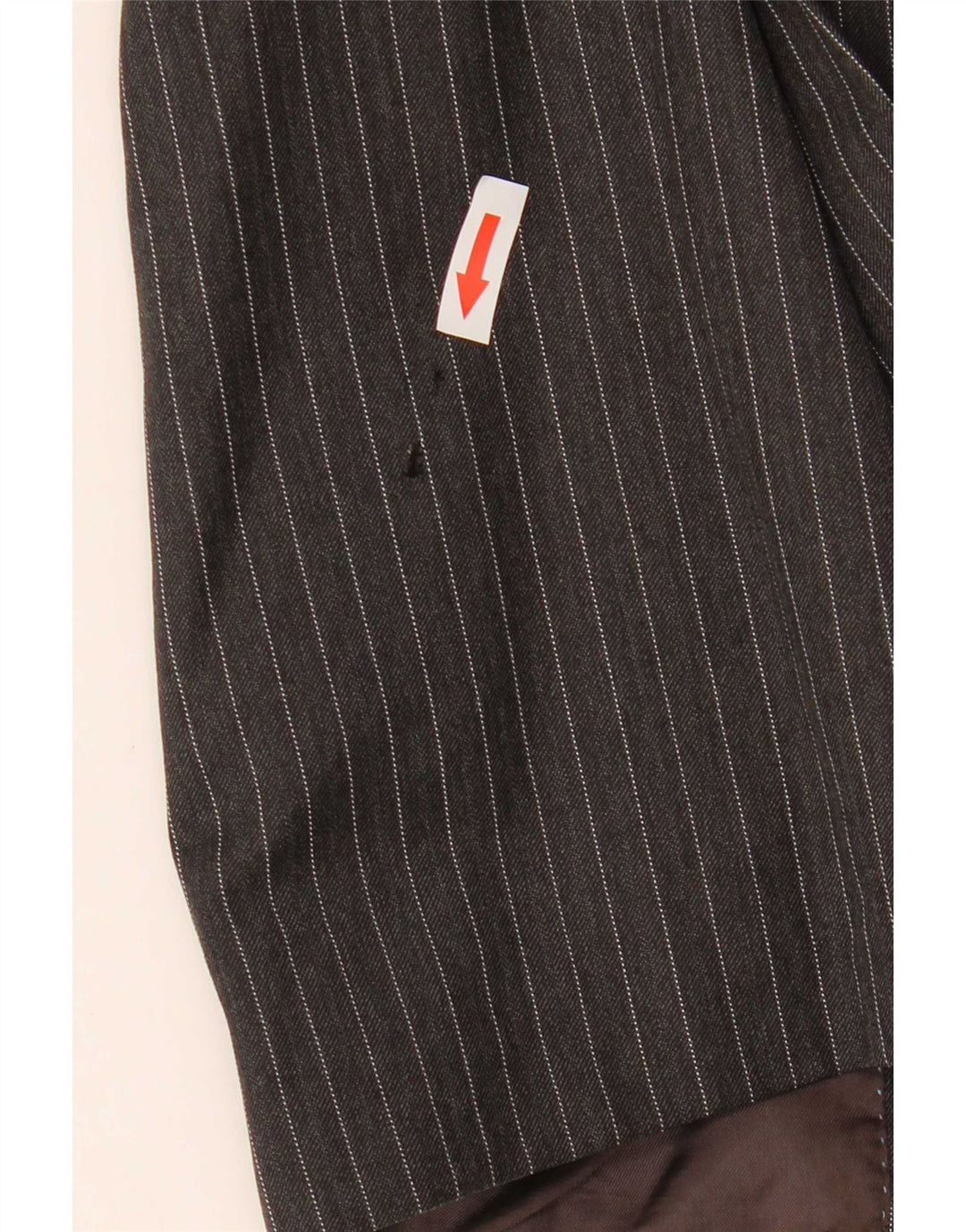 Massimo Dutti Chaqueta Blazer De 2 Botones Hombre EU 40 Lana Gris Medio Rayas Pintadas