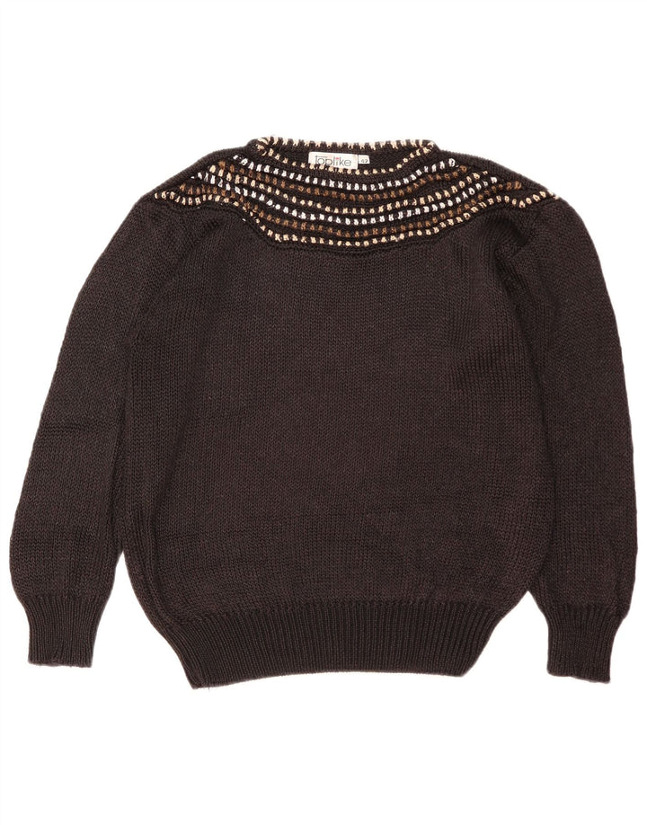 Toplike Jersey con Cuello Barco para Mujer IT 42 Marrón Medio