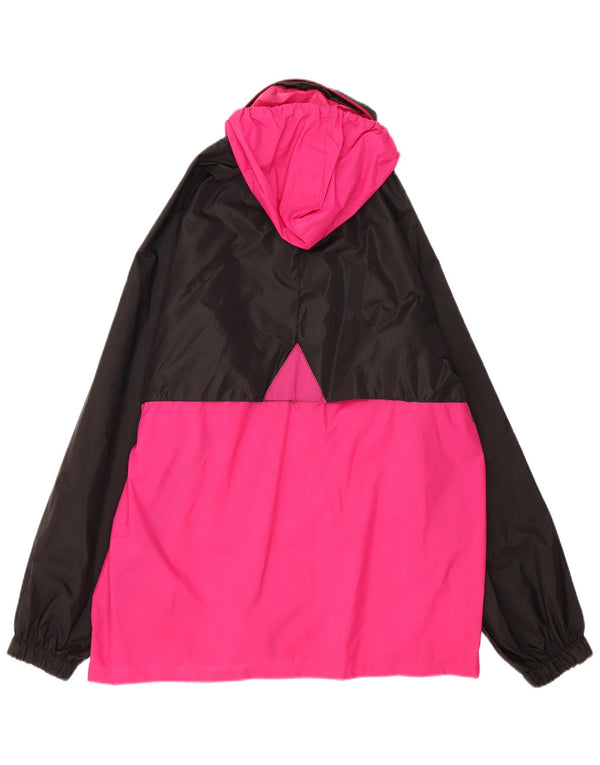 K-Way Chaqueta impermeable con capucha para hombre UK 42 XL Negro Colorblock