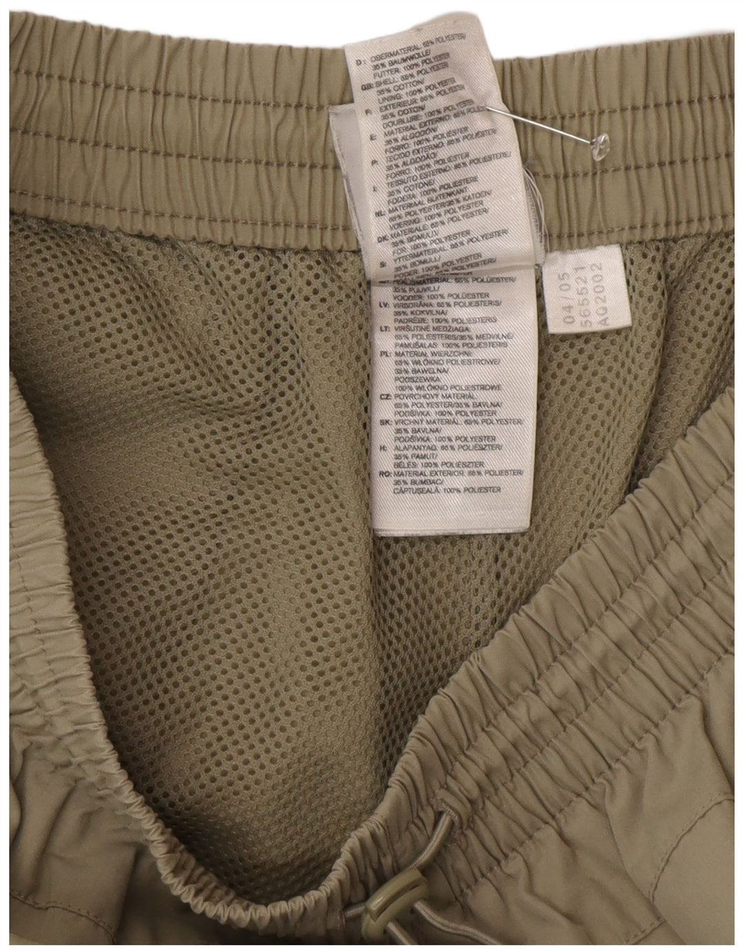 Adidas Mens Capri Chándal Pantalones Pequeño Caqui Poliéster