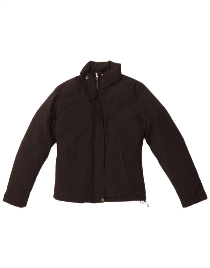 FILA Chaqueta acolchada para mujer UK 10 Small Black Polyamide