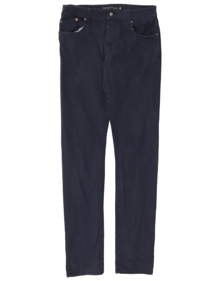 Hackett Mens Slim Casual Pantalones W34 L36 Azul Marino