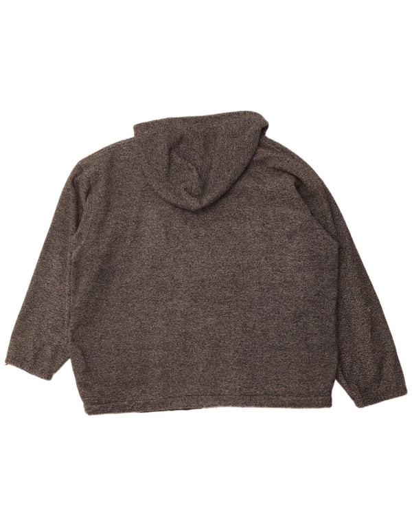 CHAMPION Chaqueta polar con capucha para hombre UK 42 XL Poliéster gris a rayas