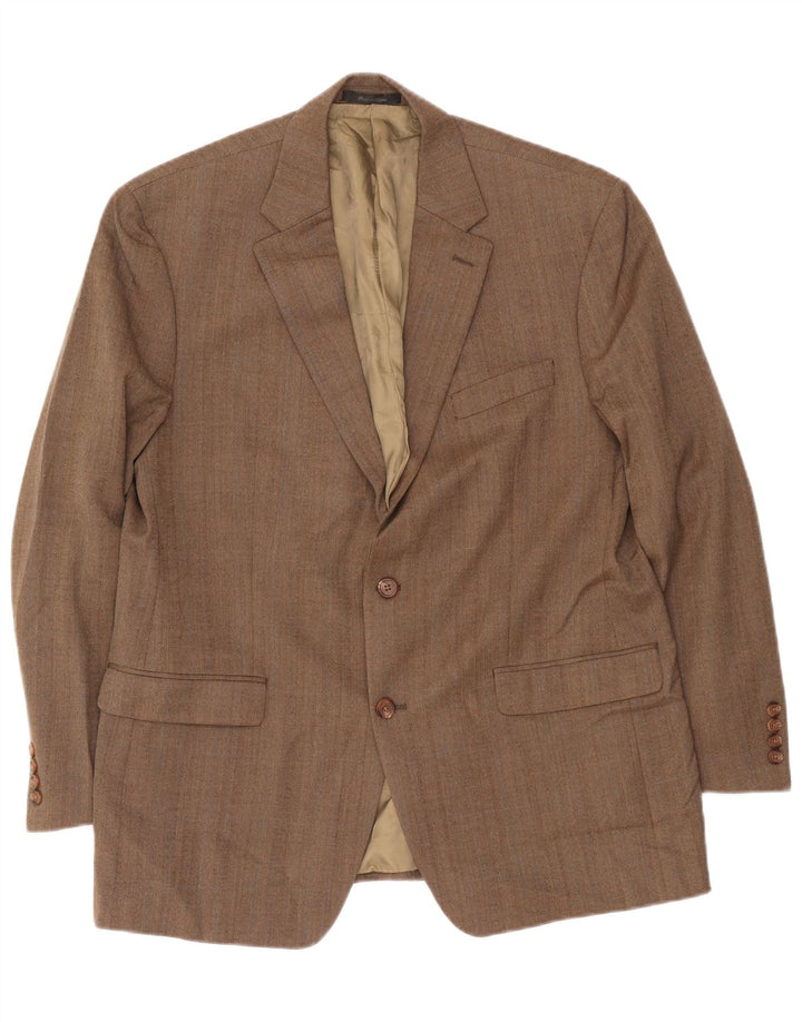 Ralph Lauren Chaqueta tipo blazer de 2 botones para hombre Reino Unido 43 Lana en espiga beige grande