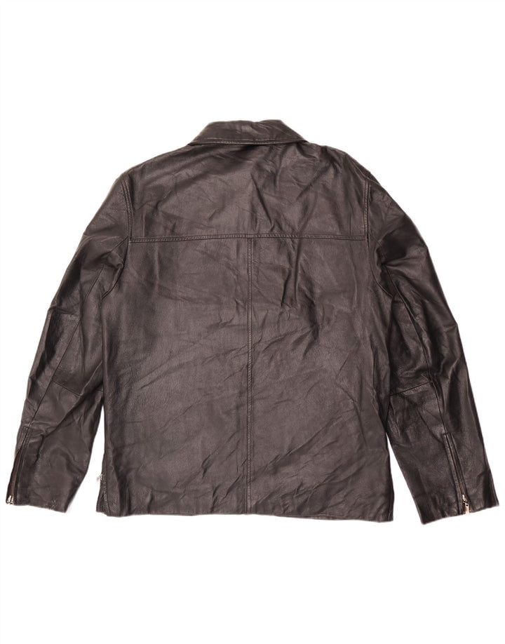 Conbipel Chaqueta de cuero para hombre UK 38 Medium Black Leather