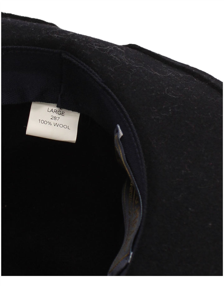 P.G.Field Sombrero Fedora para hombre grande de lana azul marino