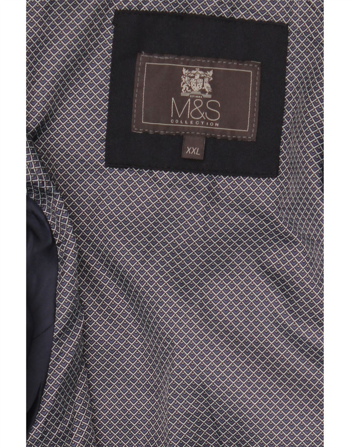 Marks & Spencer Chaqueta Bomber para Hombre UK 44 2XL Azul Marino