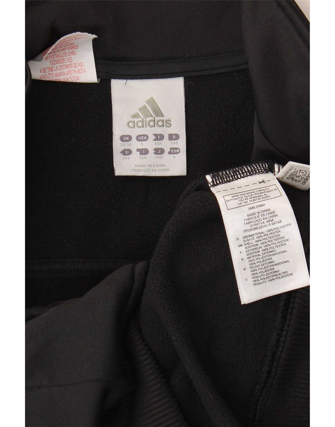 Adidas Chaqueta de Chándal para Niños 9-10 Años Negro Poliéster