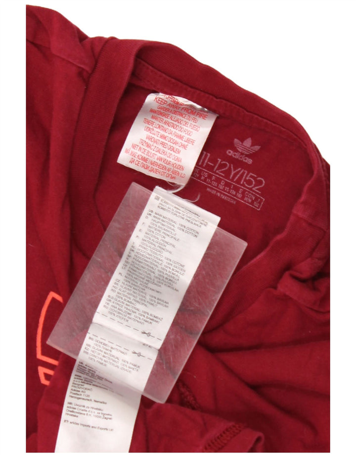 ADIDAS Camiseta gráfica para niño 11-12 años Granate Algodón