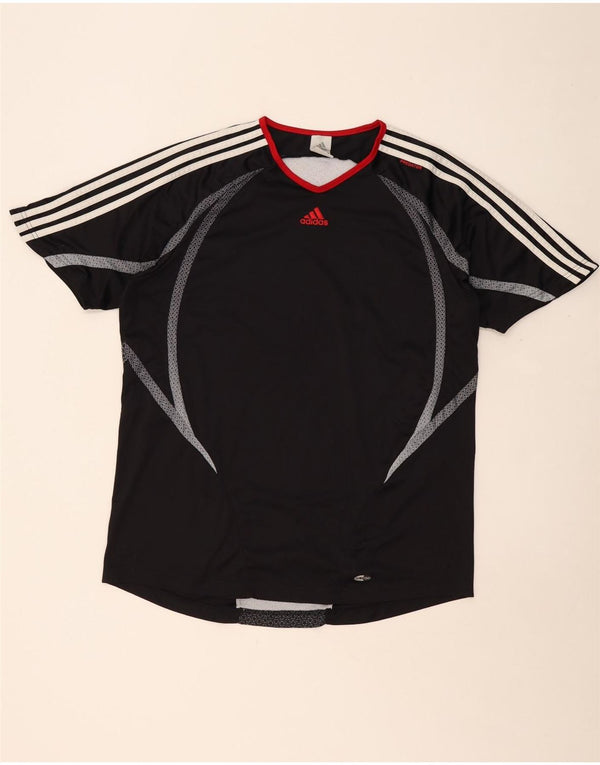 ADIDAS Hombre Climacool Camiseta Top XL Negro Colorblock Poliéster