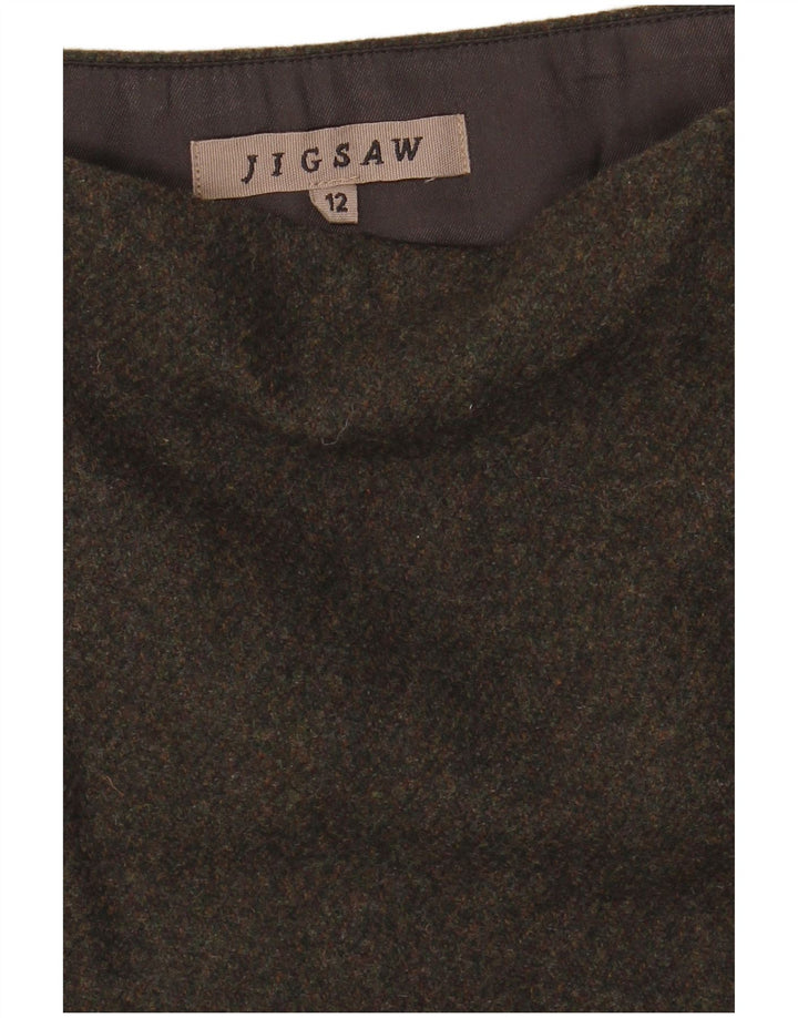 Minifalda para mujer Jigsaw UK 12 Medium W31 Caqui