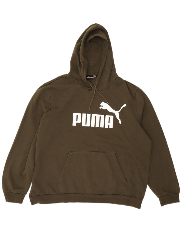 PUMA Jersey con capucha gráfica para hombre 2XL Algodón caqui