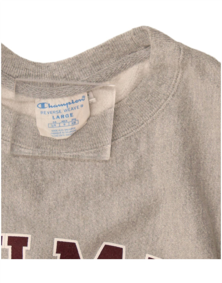 Champion Sudadera Gráfica para Hombre Jersey Grande De Algodón Gris
