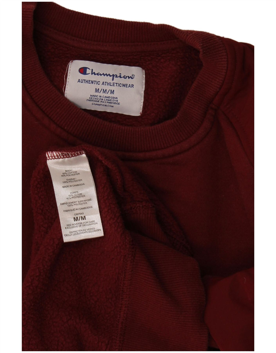 Champion Sudadera Gráfica Jumper De Algodón Burdeos Medio