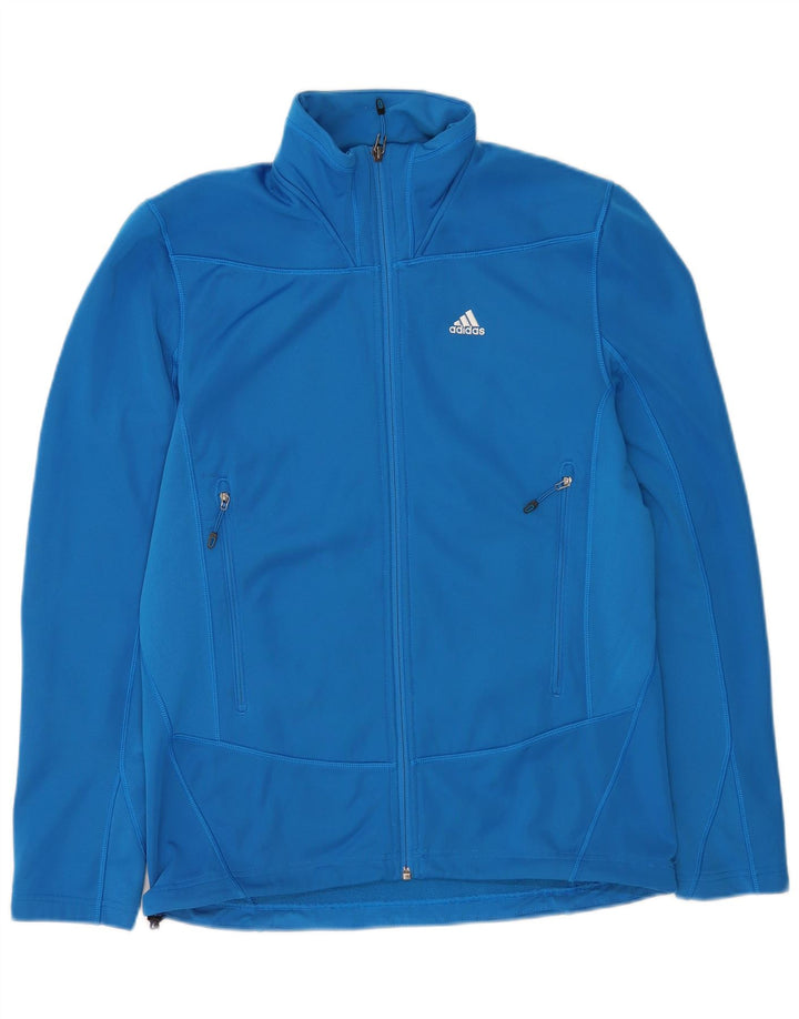 Adidas Chaqueta de chándal para hombre UK 40/42 Azul medio Poliéster