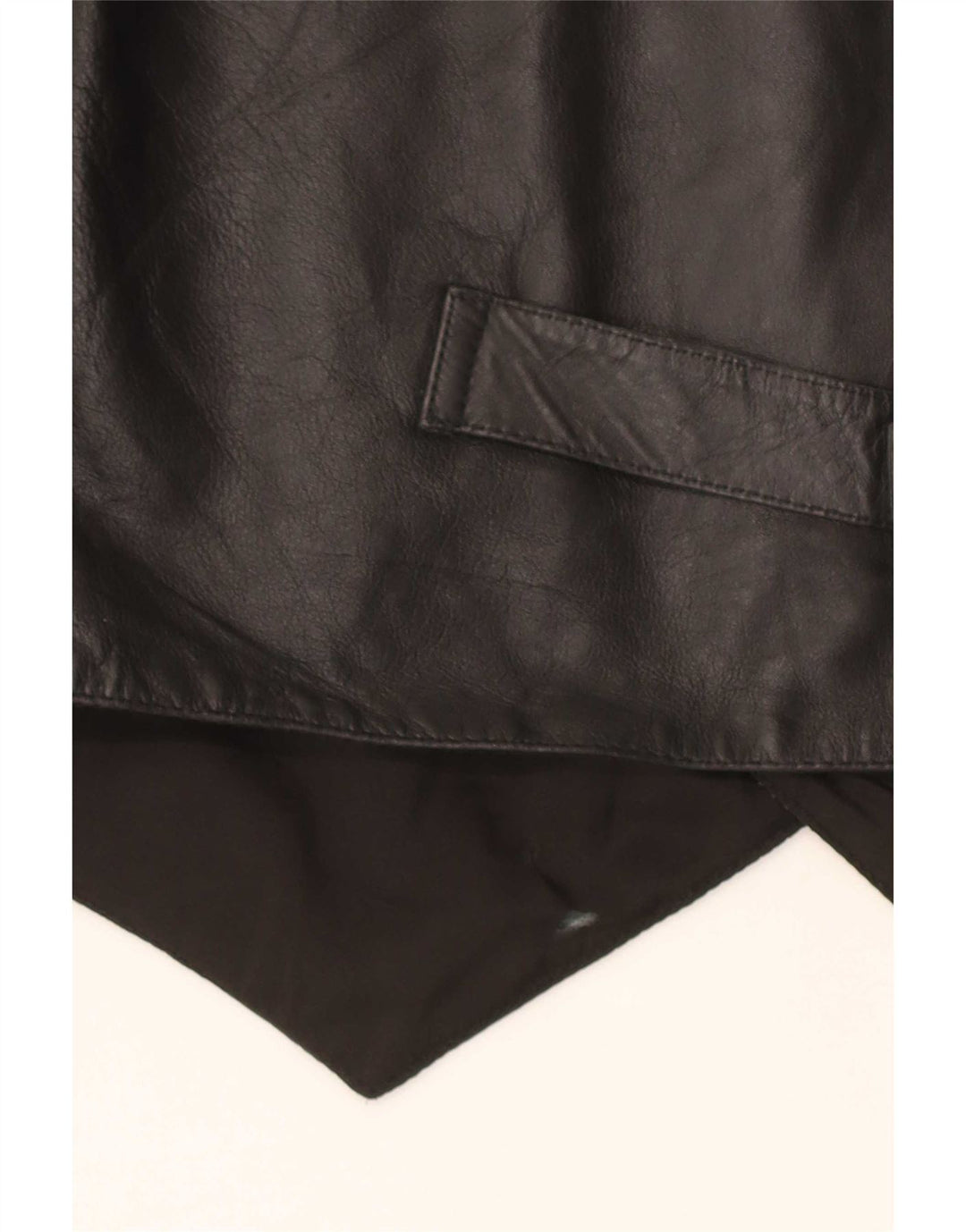 Chaleco de cuero vintage para hombre medio negro