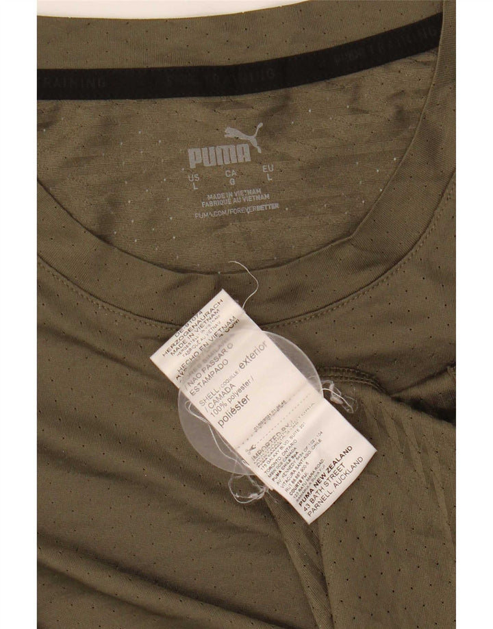 Camiseta Puma Hombre Top Large Caqui Poliéster