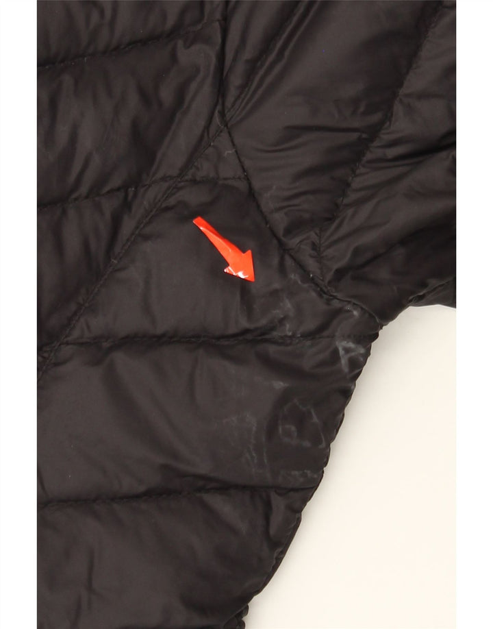 Michael Kors Abrigo acolchado con capucha para mujer UK 46 Large Nylon negro