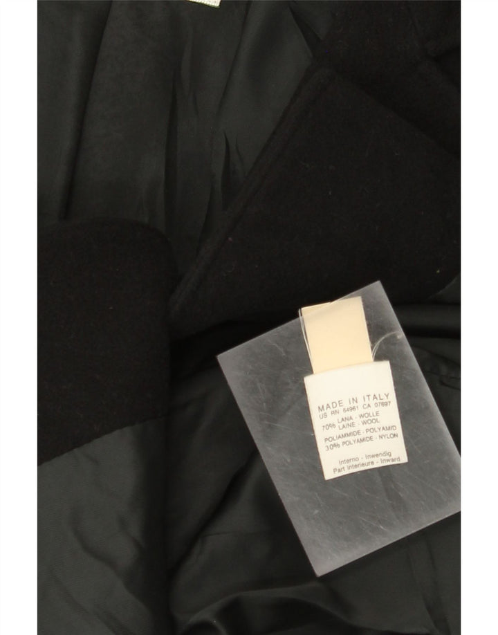 Benetton Chaqueta Americana De 3 Botones IT 42 Mediana De Lana Negra
