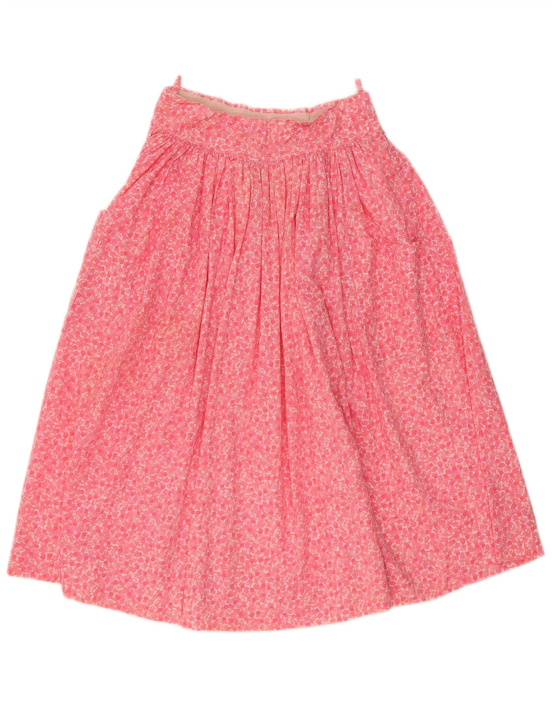 Falda acampanada vintage para mujer W28 Floral rosa medio