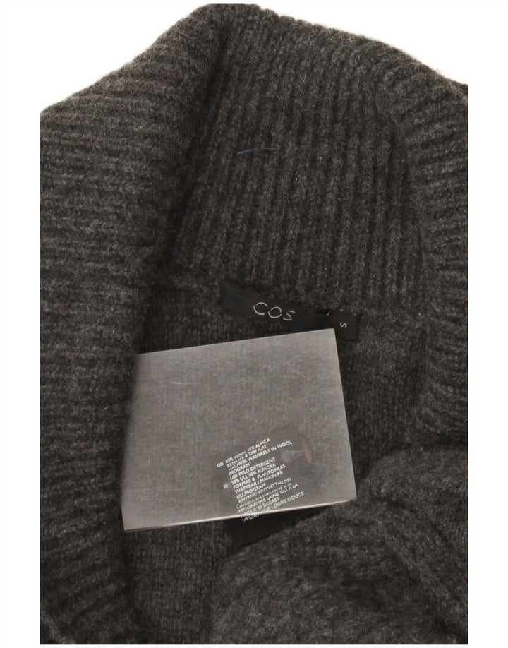 Cos - Cárdigan largo para mujer, talla 10, lana gris pequeña