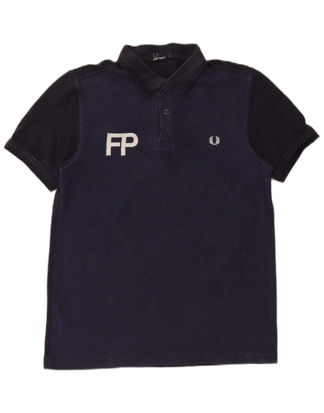 Fred Perry Polo Gráfico Para Hombre De Algodón Con Diseño Color Block En Azul Marino Medio