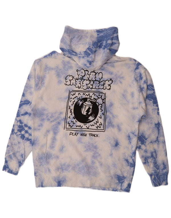 Zara - Jersey con capucha para niño, 13-14 años, algodón teñido anudado azul