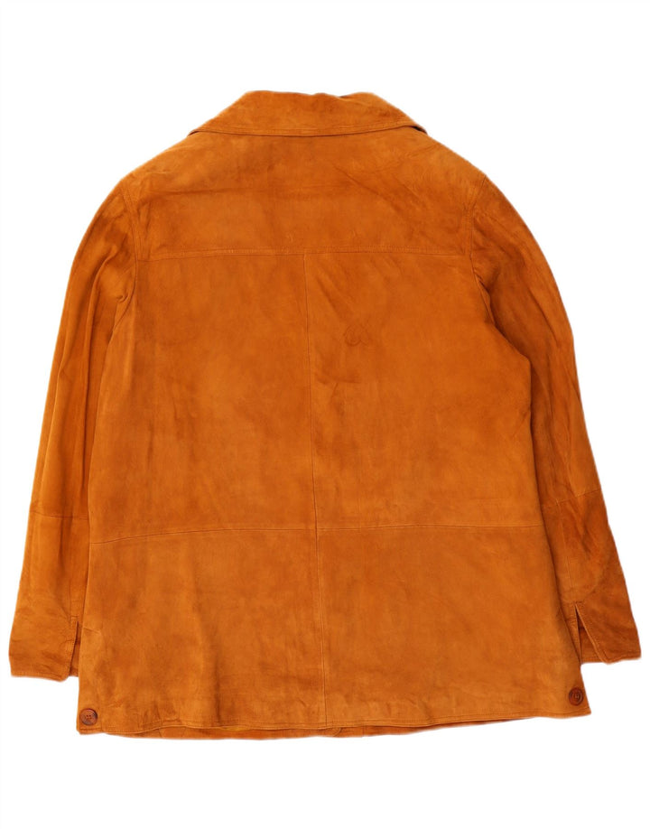 Peter Hahn Chaqueta de ante para mujer US 23 3XL Cuero marrón