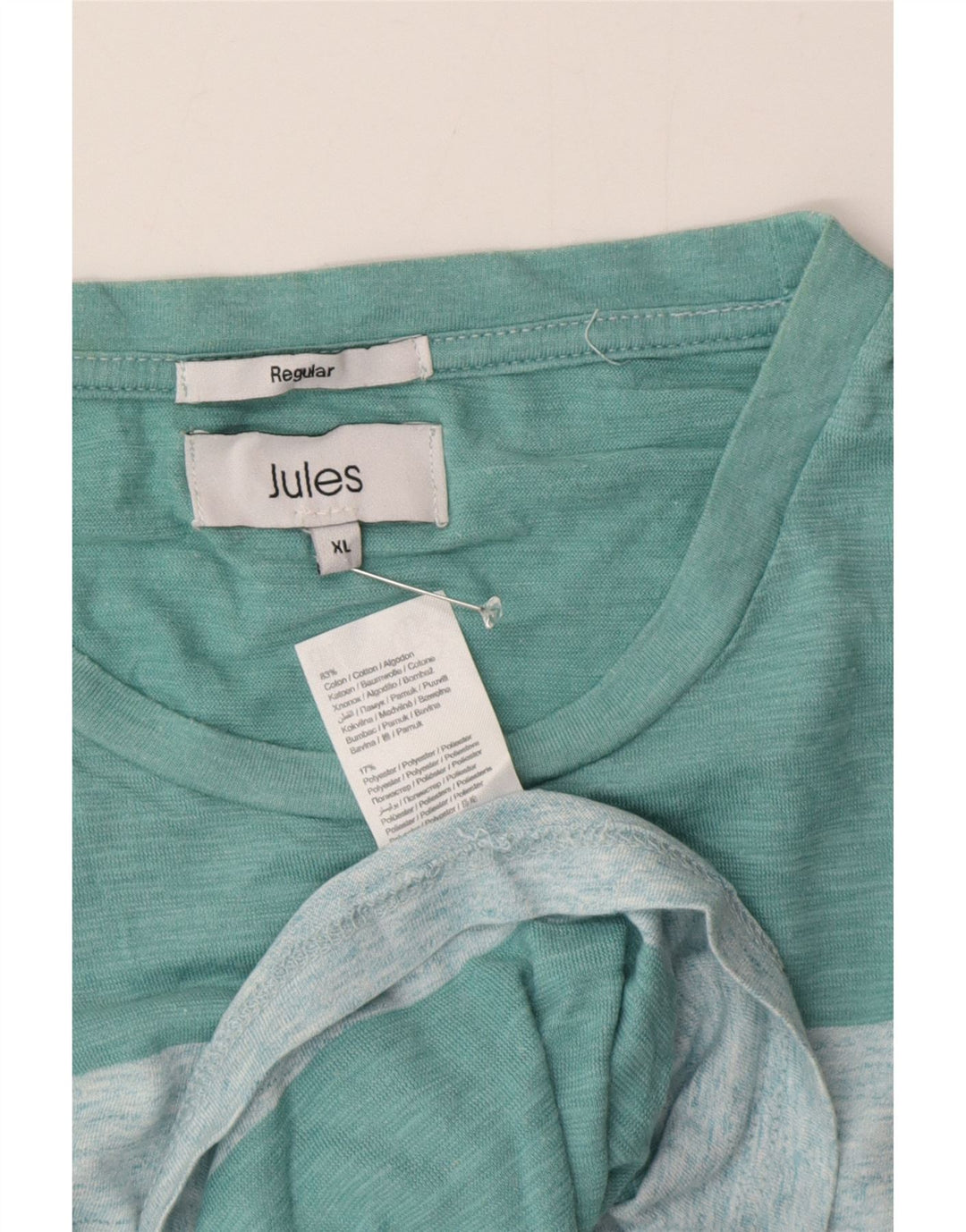 Camiseta Jules Regular Fit Top XL De Algodón A Rayas Multicolor