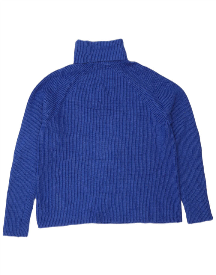 Marks & Spencer Jersey con cuello vuelto para mujer UK 44 Viscosa azul medio
