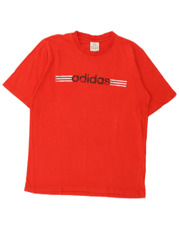 Adidas - Camiseta gráfica para hombre, color rojo medio, algodón